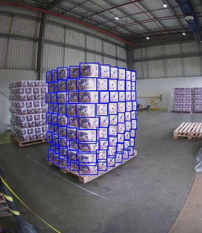 Contagem de produtos em pallets